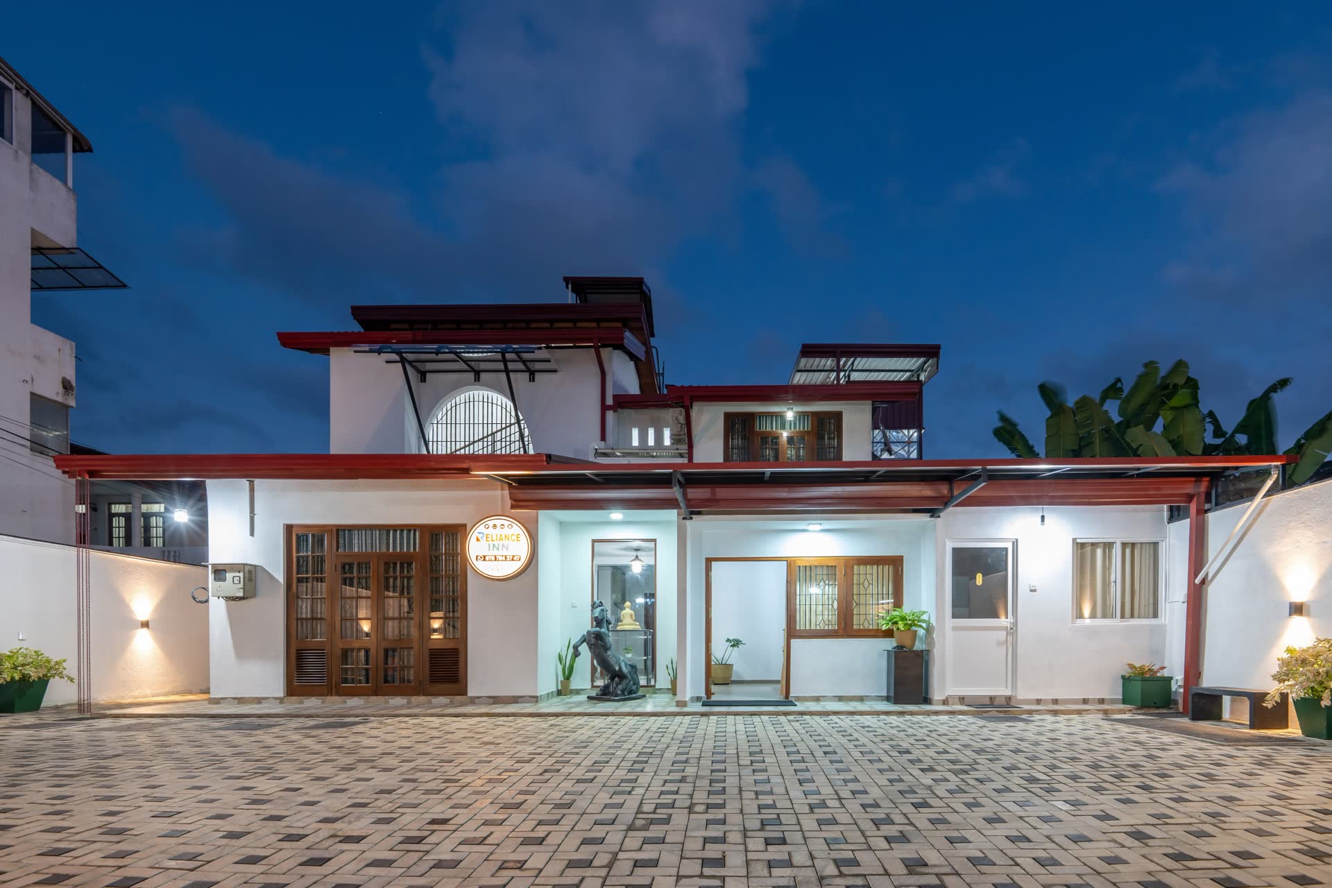 Building at blue hour